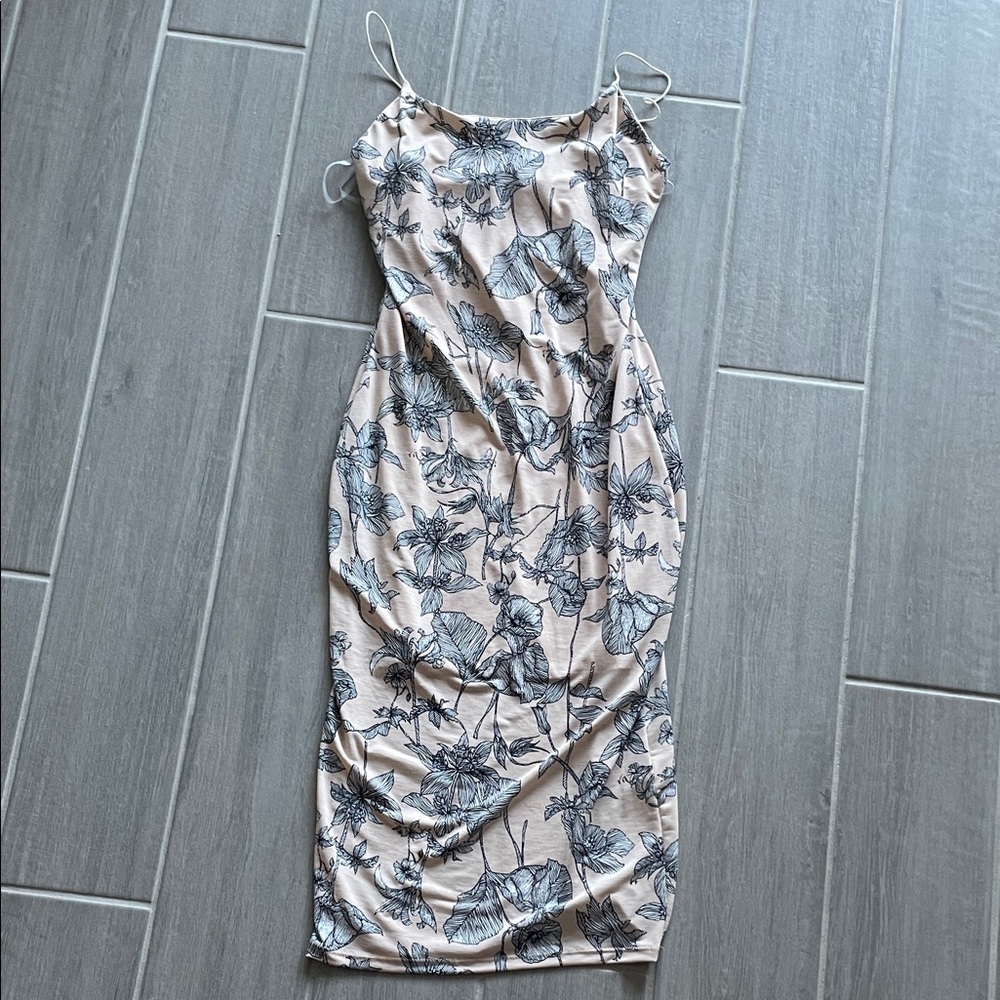 Floral Print Spaghetti Strap Dress